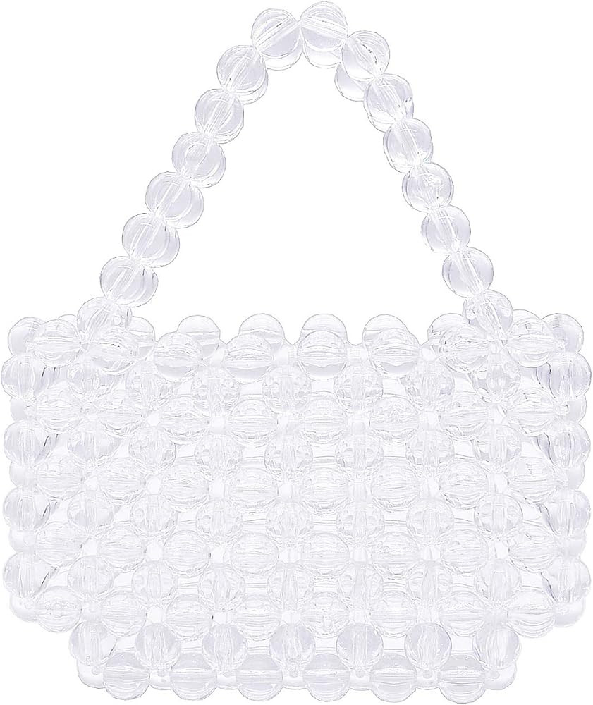 Miuco Women Beaded Bag Handmade Transparent Acrylic Handbags | Amazon (US)