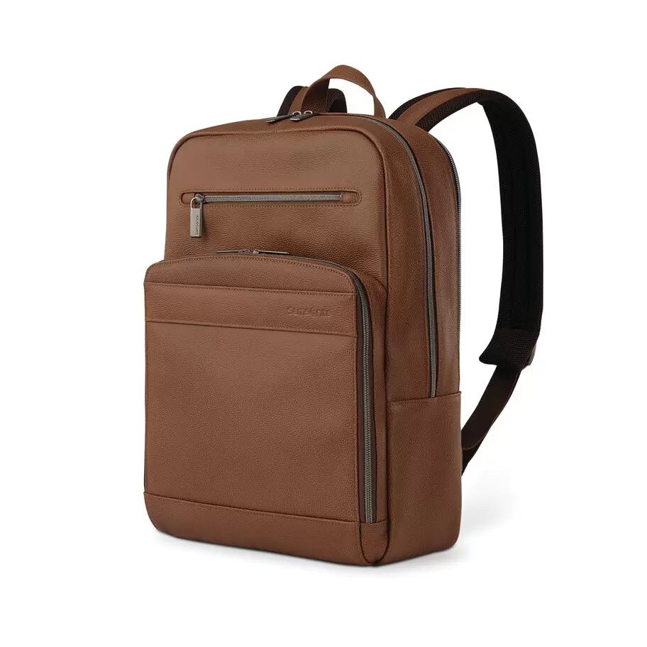 Business Slim Leather Backpack | Samsonite