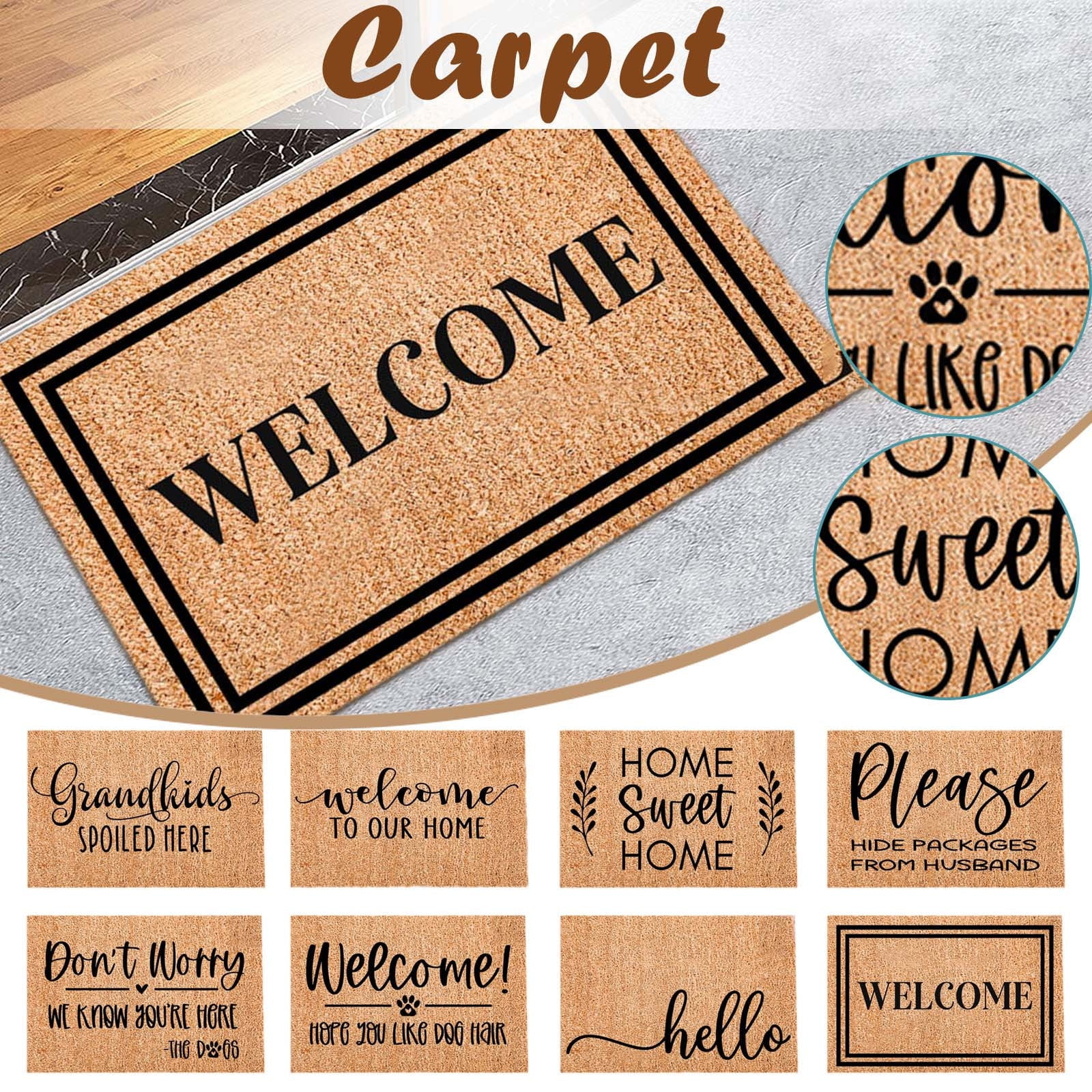 Toyfunny Coir Welcome Mats For Front Door, Funny Door Mats Outside | Walmart (US)