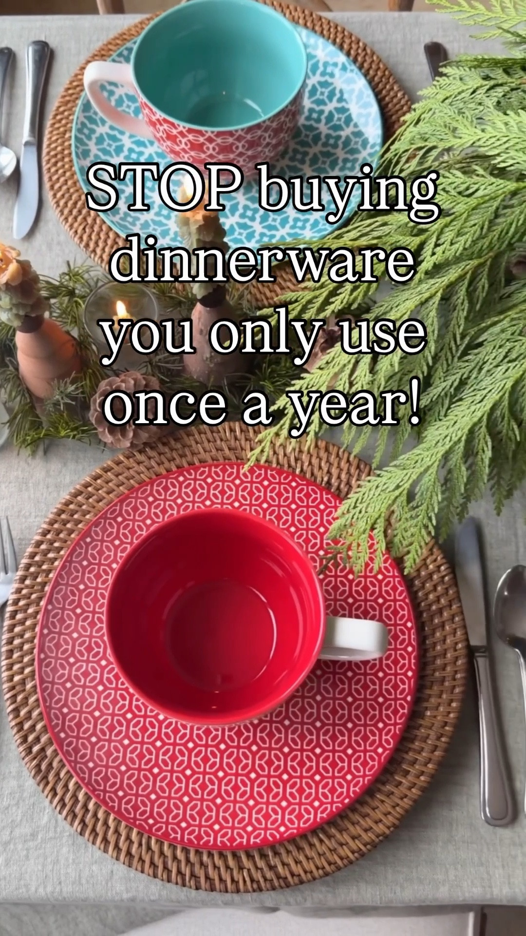This table was styled for Christmas, but this dinnerware works all year long! ✨

#LTKstyletip #LTKhome