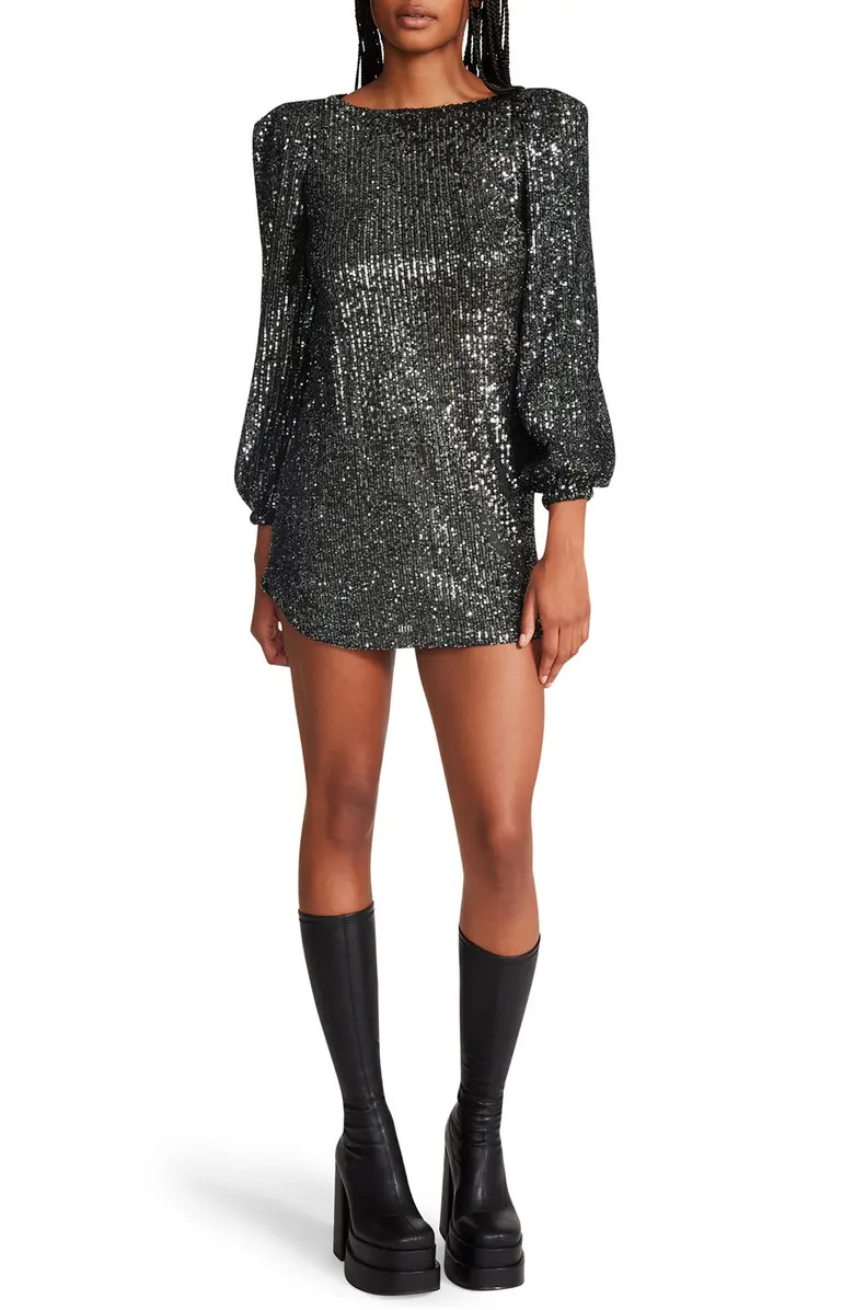 Steve Madden BB Dakota by Steve Madden Long Sleeve Sequin Dress | Nordstrom | Nordstrom