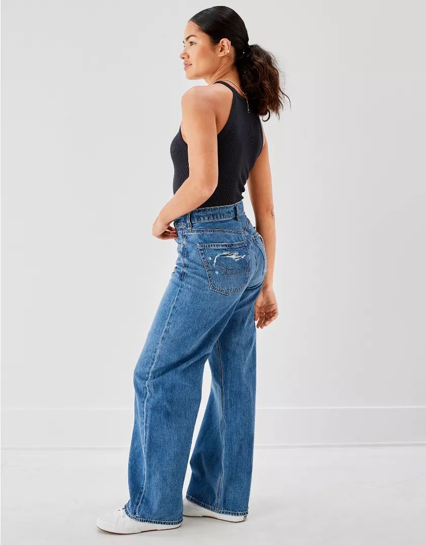 AE Super High-Waisted Baggy Wide-Leg Jean | American Eagle Outfitters (US & CA)