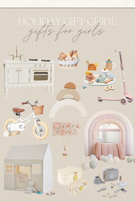 Gift guide for girls #christmasgiftsforgilrs #girlgifts #bouncehouse #scooter #playkictchen #playhouse #bike #puzzle 

#LTKGiftGuide #LTKkids #LTKHoliday