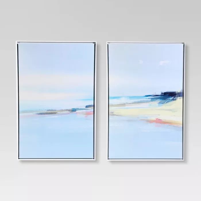 (Set of 2) 24" x 36" Coast Canvas in White Frame - Project 62™ | Target