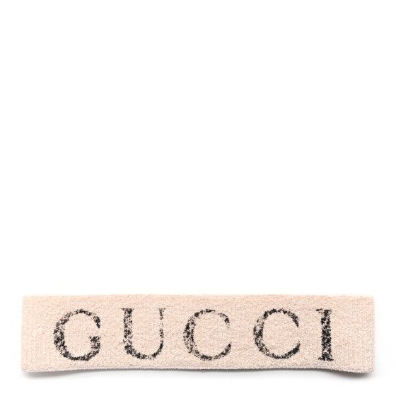 Cotton Elastic Gucci Logo Headband White | FASHIONPHILE (US)