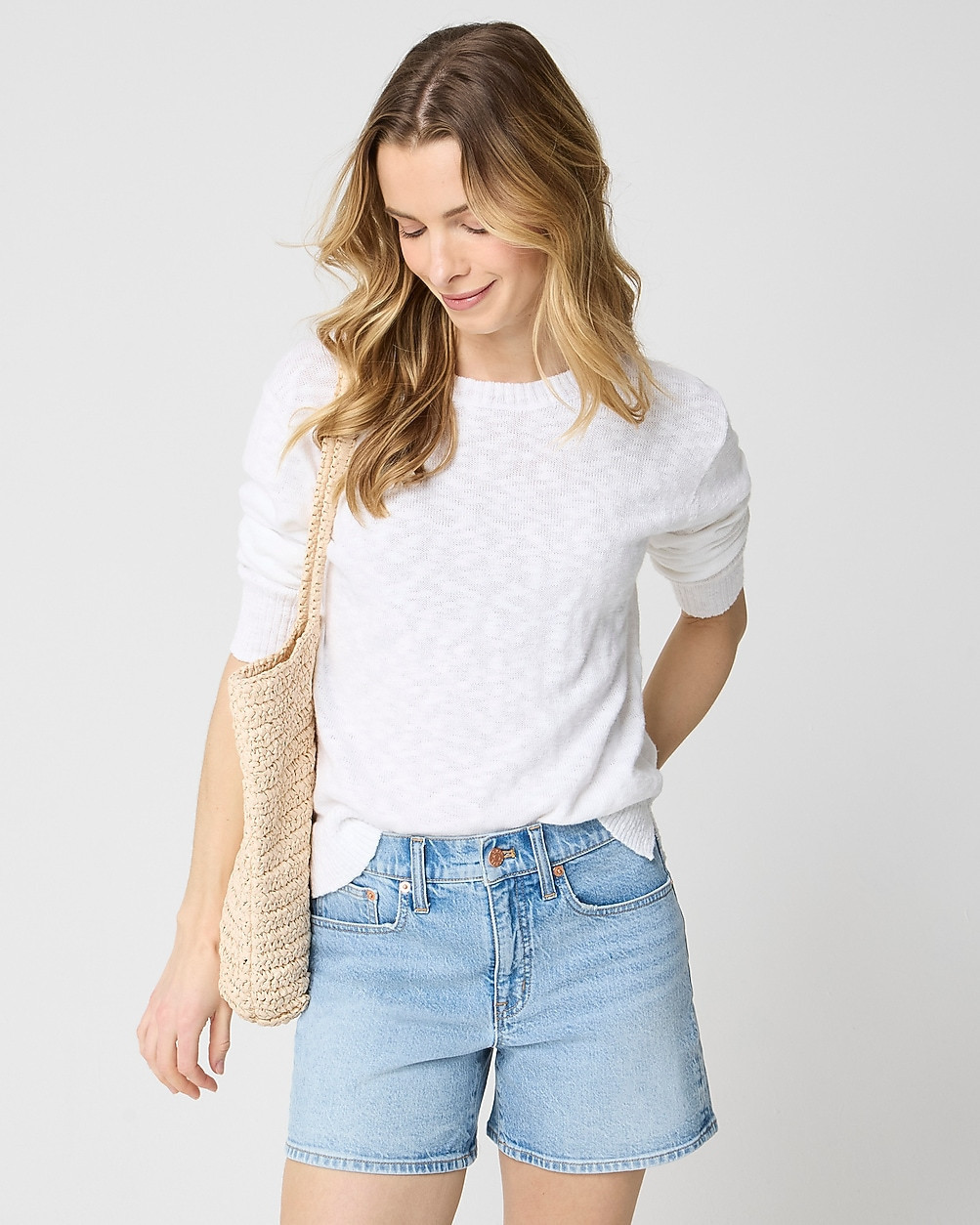 Mid-rise modern denim short | J.Crew Factory