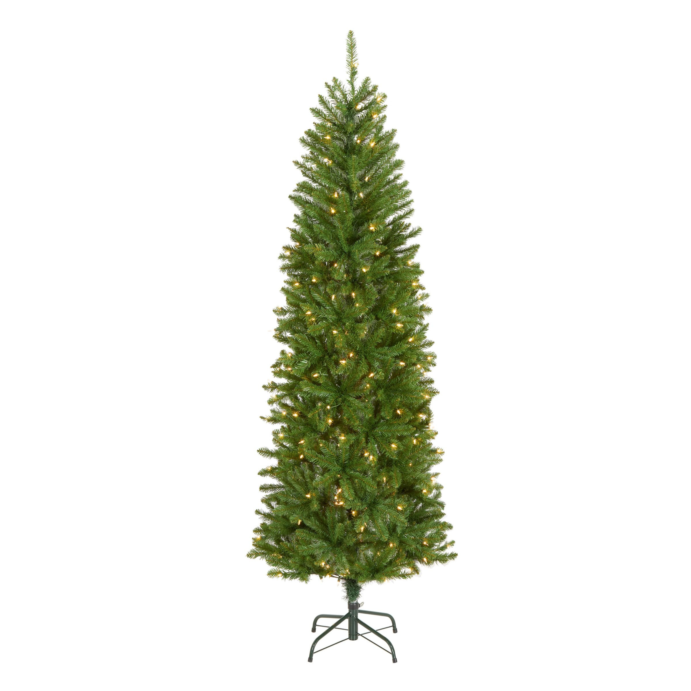 National Tree Company 6.5 ft Pre-Lit Kingswood Fir Slim Artificial Christmas Tree, 250 Clear Ligh... | Amazon (US)