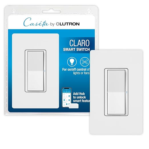 Lutron Claro Smart Light Switch w/ Wall Plate for Caseta Lighting, for LED Lights, Fans, 5 Amp, S... | Amazon (US)