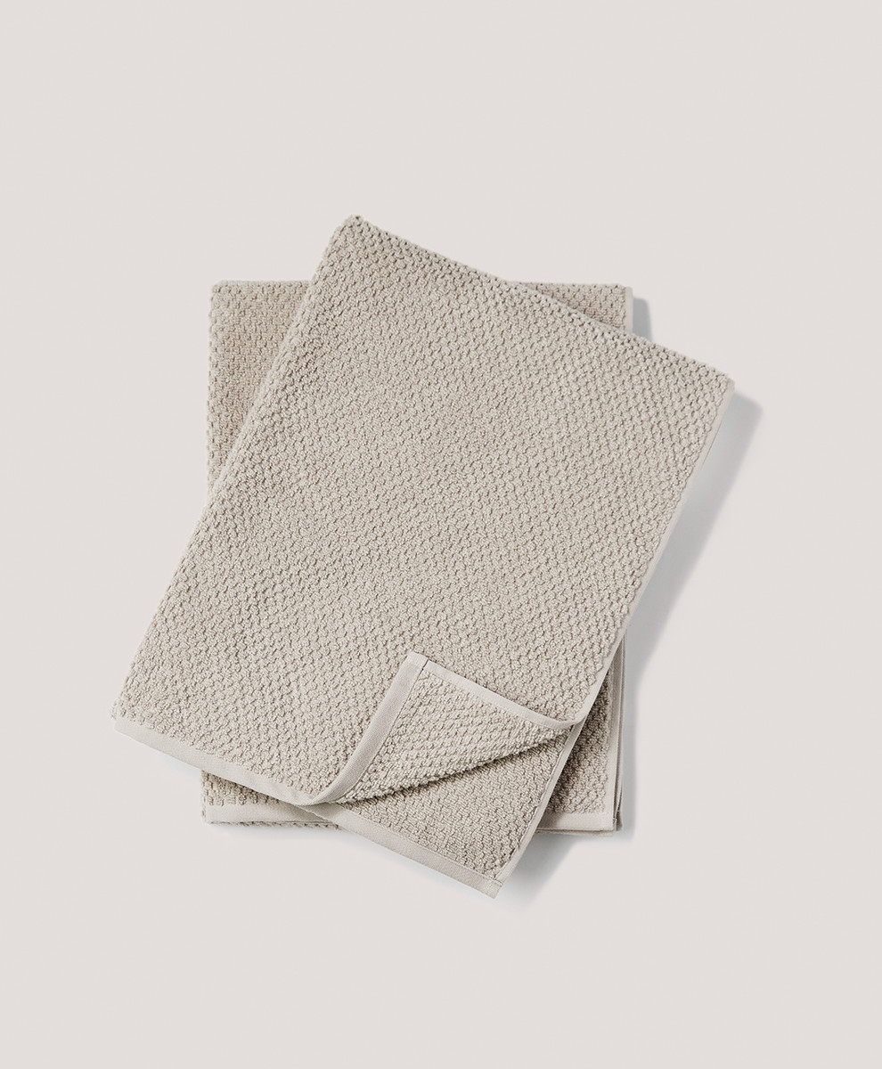 Home Fog Grey Organic Organic Airy Waffle Bath Towel 2-Pack 1S | Pact Apparel