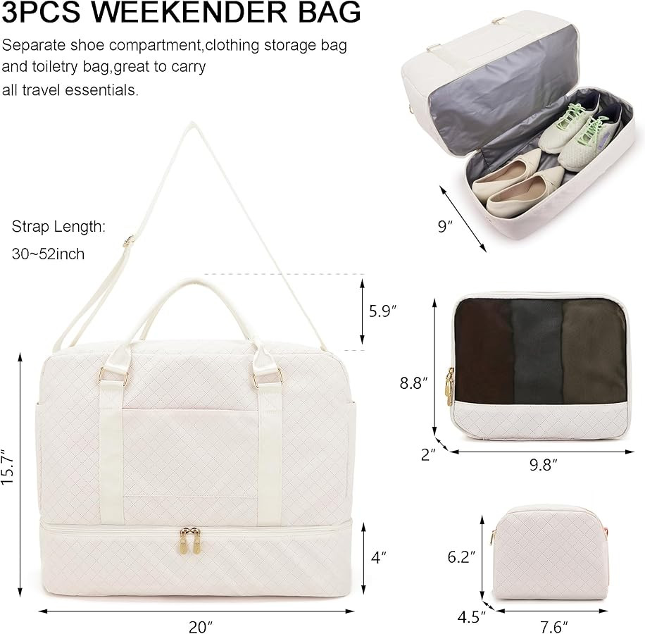 Travel Duffle Bag for Women Carry on Bags Overnight Weekender Bags Toiletry Hospital Gym Bag with... | Amazon (US)