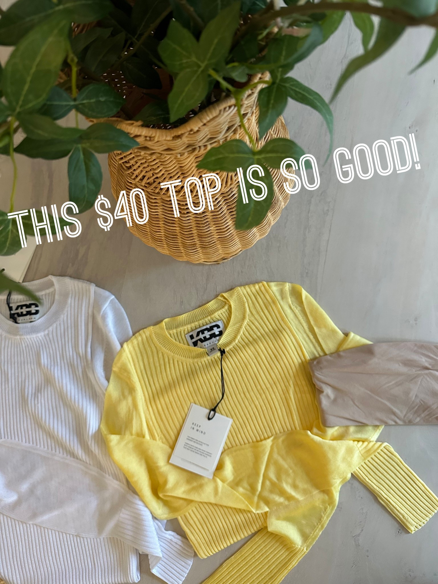 Looks like it’s from Aritzia!!!!   It’s $40 and runs TTS.  Wearing the yellow one with a silk silk today for Easter brunch.
The white one and jeans and your fave heels for a girls night out would be so cute!!

#LTKootd #LTKgrwm #LTKOver40