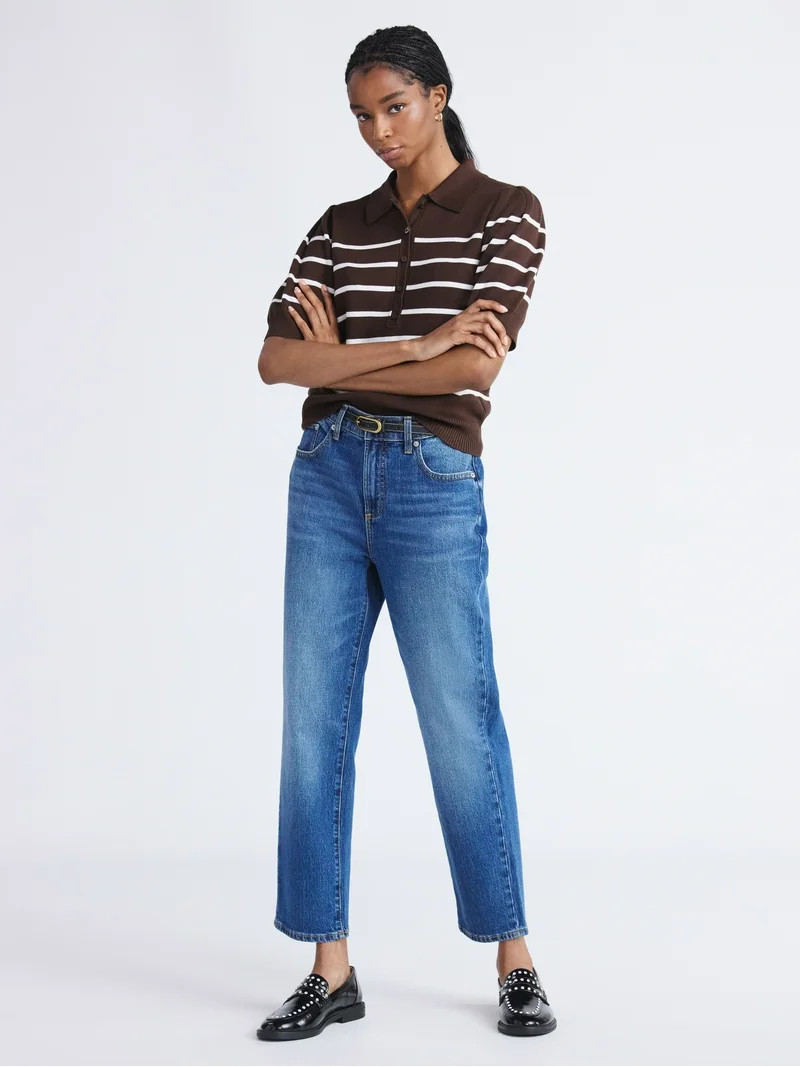 Free Assembly Women's Mid Rise Ankle Length Slim Jeans, 27" Inseam, Sizes 0-18 | Walmart (US)