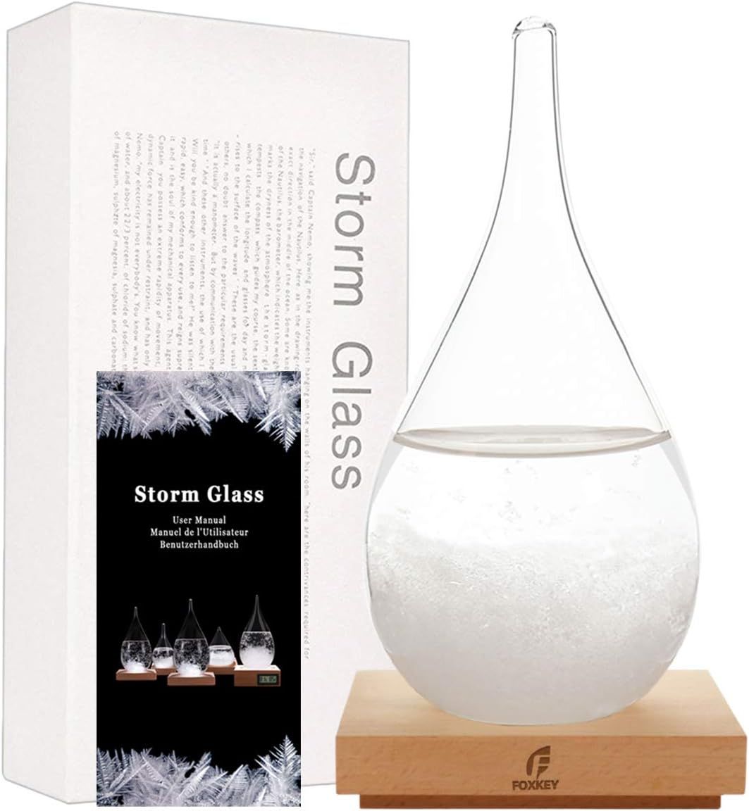 F FOXKEY Storm Glass Weather Predictor - Creative Crystal Glass Bottle Desktop Drops Craft Weathe... | Amazon (US)