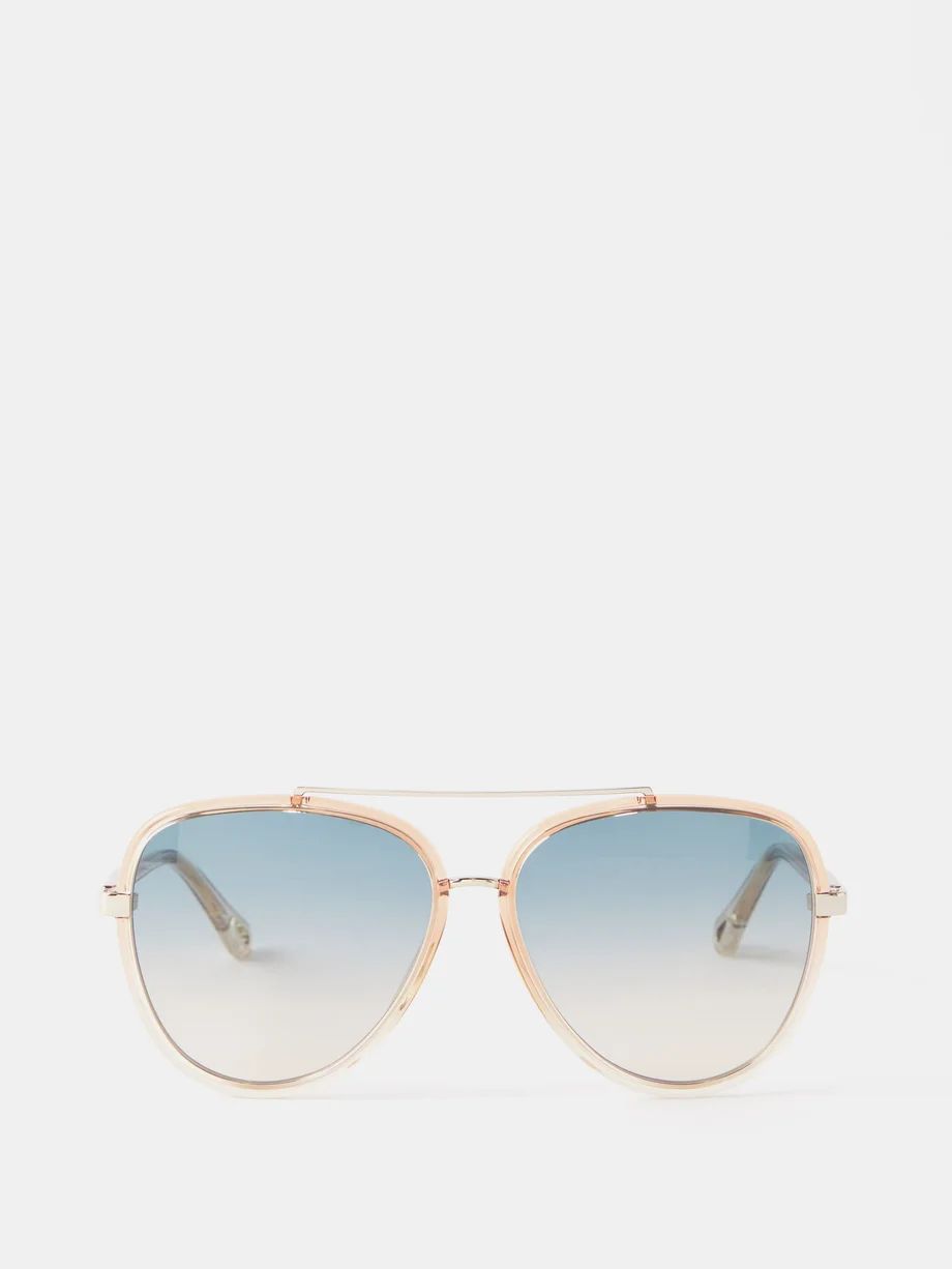 Franky aviator acetate sunglasses | Matches (US)