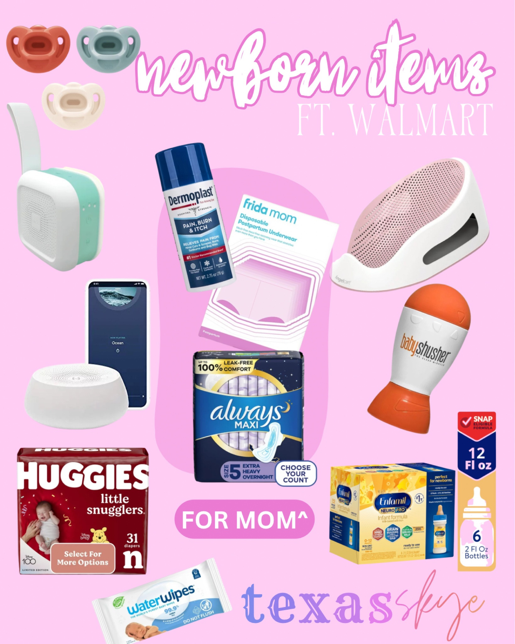NEWBORN ITEMS FROM WALMART

sharing some of our favorite baby items! 

Travel, sound machine, newborn, pacifiers,  affordable sound machine, newborn diapers, favorite baby wipes, postpartum must haves, baby bath, baby formula 

Walmart finds
Baby finds
Baby registry ideas
Gifts for new moms 
Gifts for baby 


#LTKbaby #LTKunder50 #LTKbump