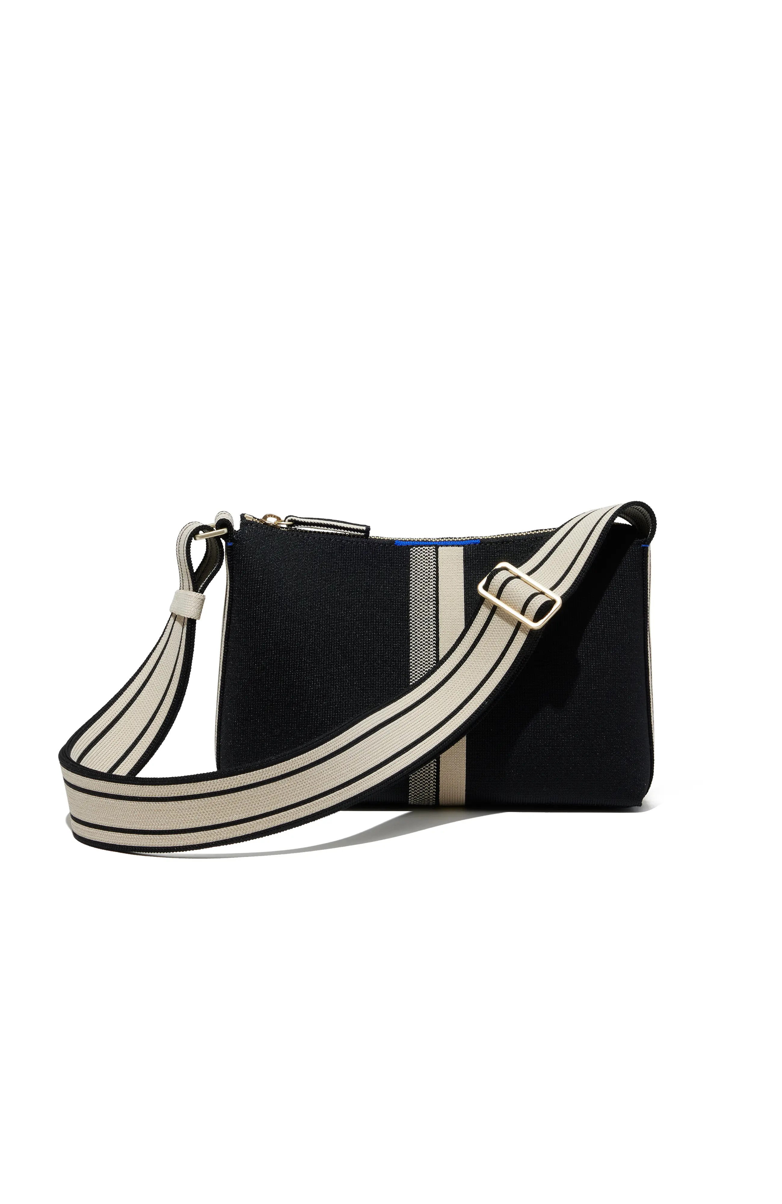 Rothy's The Casual Crossbody in Black & Ivory Stripe at Nordstrom | Nordstrom