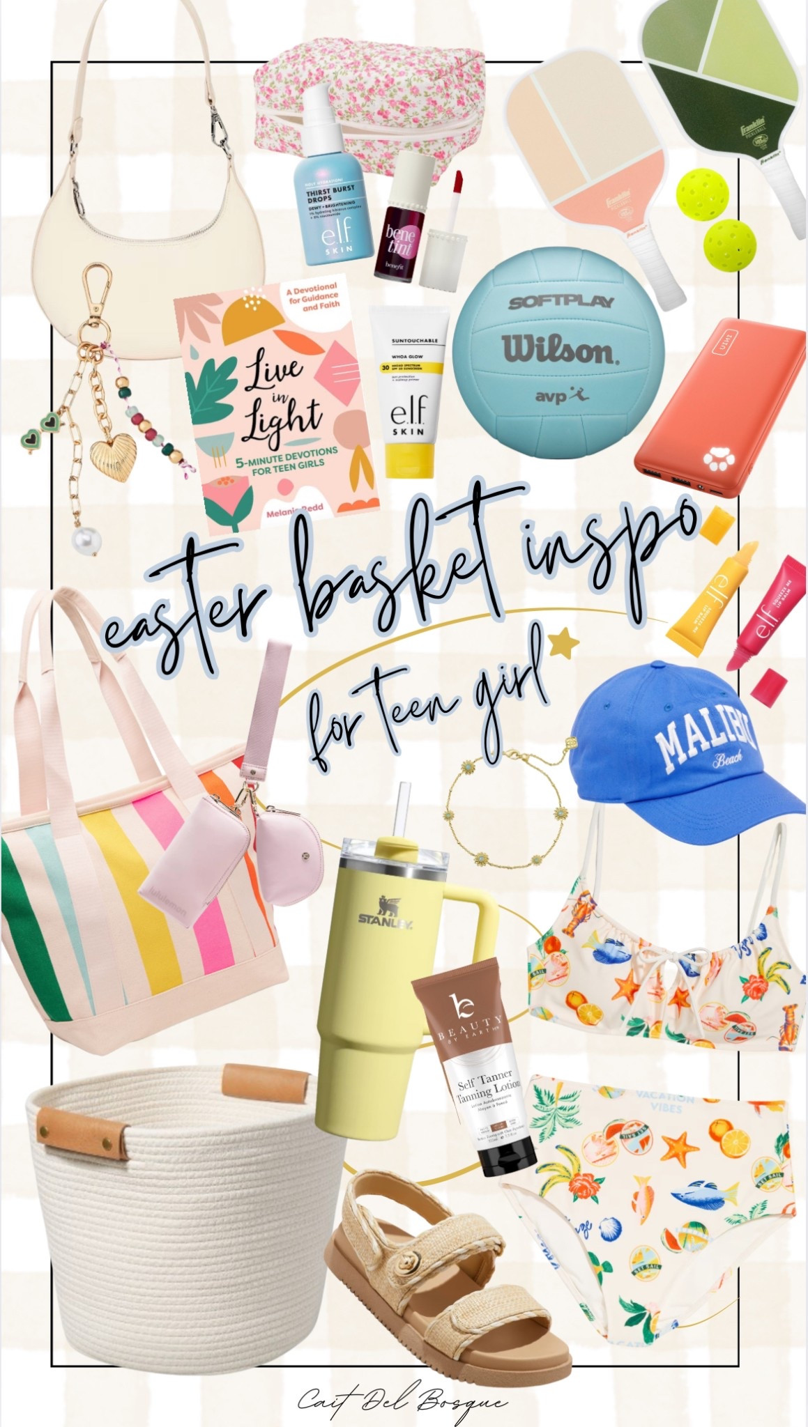 Teen Girl Easter Basket Inspo! ✨

Teen girl, Teen girl Easter basket, girl Easter basket, gift ideas, girl gift ideas, kid gifts ideas, Gift idea, girl gift, teen Easter basket, kids finds, girl gift basket, Easter gifts, girl gifts, Amazon finds, amazon Easter, Easter2025, teen Easter, teen girl swimsuit, swimsuit, outdoor, outdoor toys, crescent handbag, makeup, platform sandals, elf cosmetics, benefit tint, beauty by earth, self tanner, tanning lotion, Stanley, baseball cap, beach tote, beach bag, bag charms, Lululemon double wrist wallet, lululemon, old navy, old navy swimsuit, Target finds, target Easter, Easter basket stuffers
