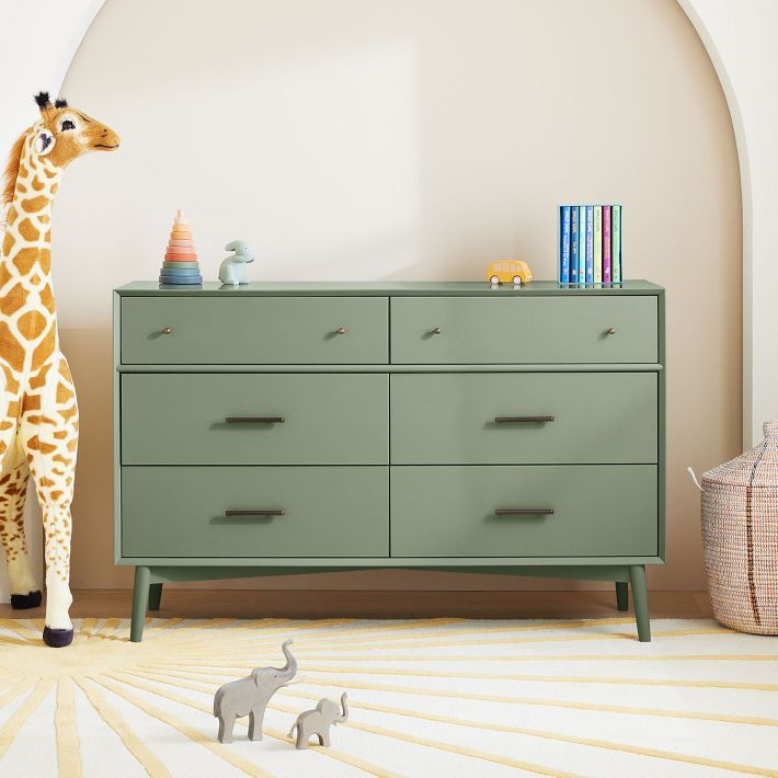 Mid-Century Painted 6-Drawer Dresser (56") | West Elm (US)