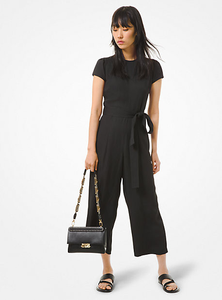 Crepe Belted Jumpsuit | Michael Kors US