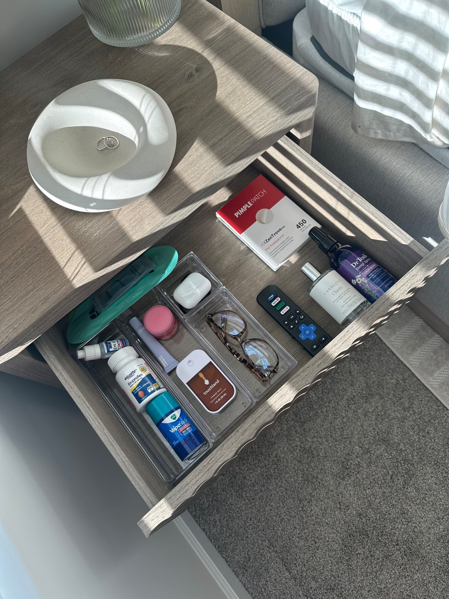 Bedroom nightstand essentials ✨ #homeorganization #bedroom #homedecor #nightstand #organization 

#LTKHome