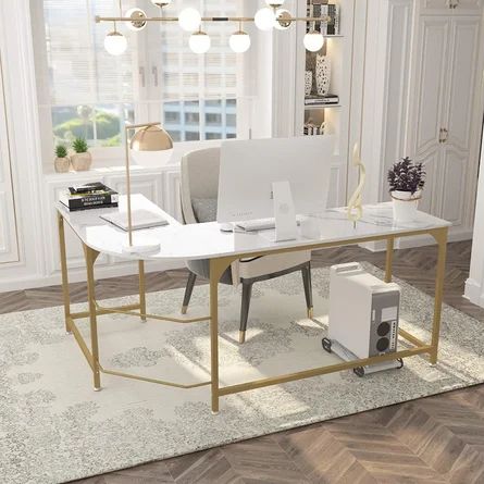 Everly Quinn Darcy-May Reversible L-Shape Desk | Wayfair North America