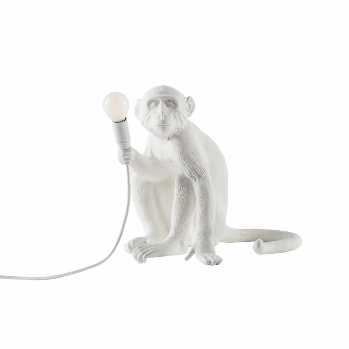 Monkey Lamp - Sitting White By Seletti | Unique Lighting | Scout Design Studio