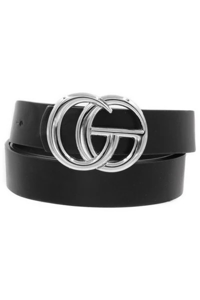 GG Belt in Black/Silver | Indigo Closet 