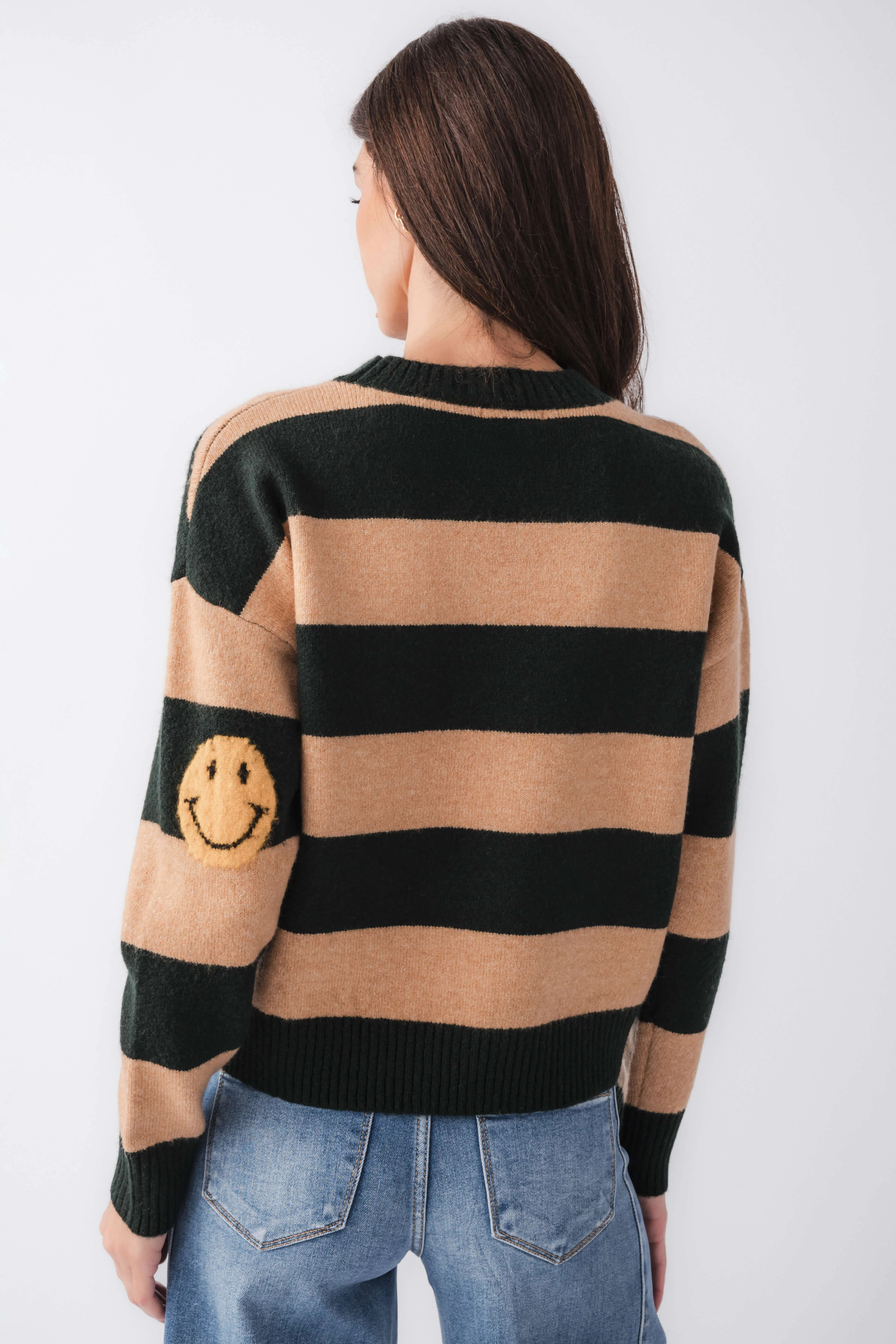 By Together Striped Smiley Face Sweater | Social Threads