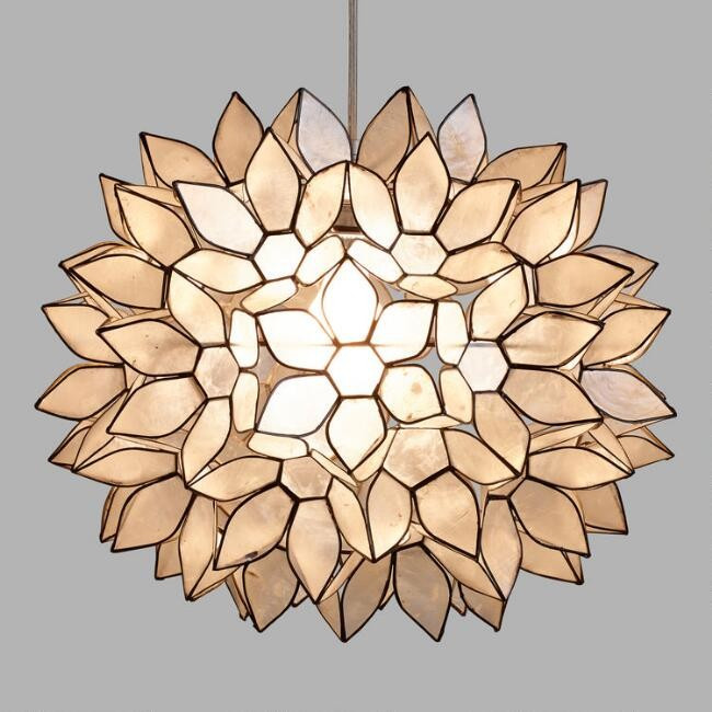 Large Capiz Lotus Pendant Shade | World Market