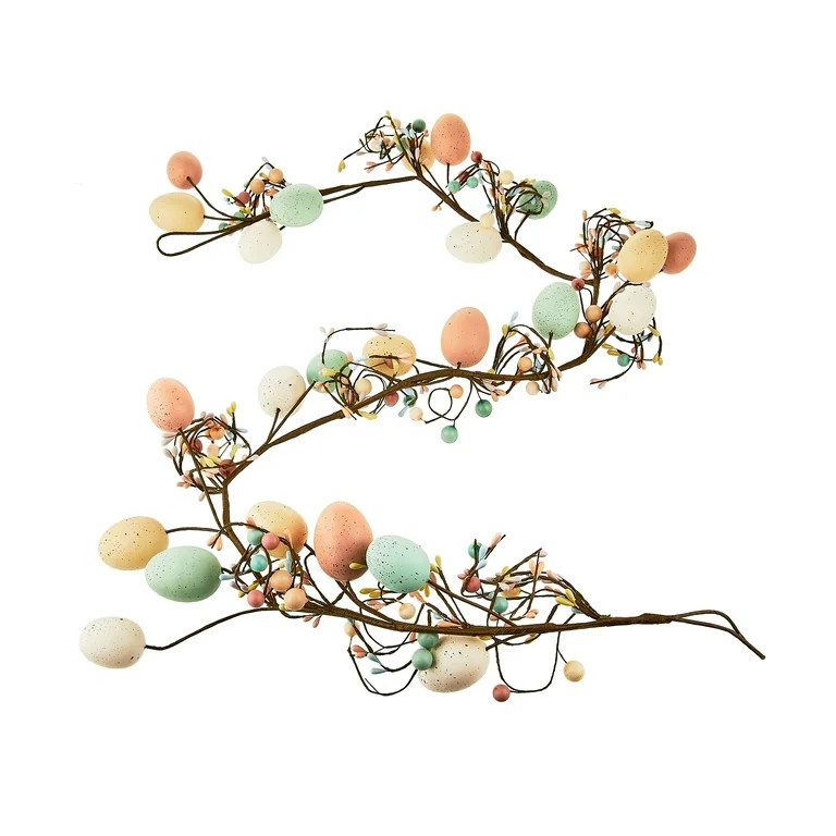 Easter Speckled Faux Egg Garland, 5 ft, by Way To Celebrate | Walmart (US)