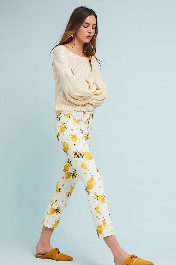Pilcro Lemon Grove High-Rise Cropped Bootcut Jeans | Anthropologie (US)