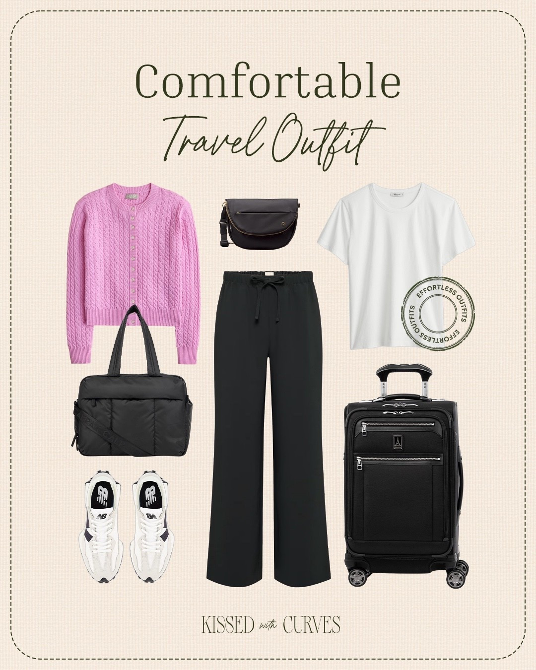 What to wear…travel outfit! This look is the perfect airport outfit that can be dressed up or dressed down with a quick shoe change. Wear sneakers on the plane and in the airport and then switch to ballet flats or a small heel when you get to your destination and you’ll be ready for work meetings or dinner out. These viral Aritzia lodge pants are such a good travel option because they’re comfortable, don’t wrinkle much and are perfect for elevating any casual or workwear look. They come in regular, petite / short and tall lengths. Such a great wardrobe staple for your capsule wardrobe and can be worn all year round! 

Travel outfit, airport outfit, spring outfits 2026, summer outfits, business casual workwear, work outfits, dinner outfit, midsize petite outfit 

#LTKOver40 #LTKTravel #LTKWorkwear