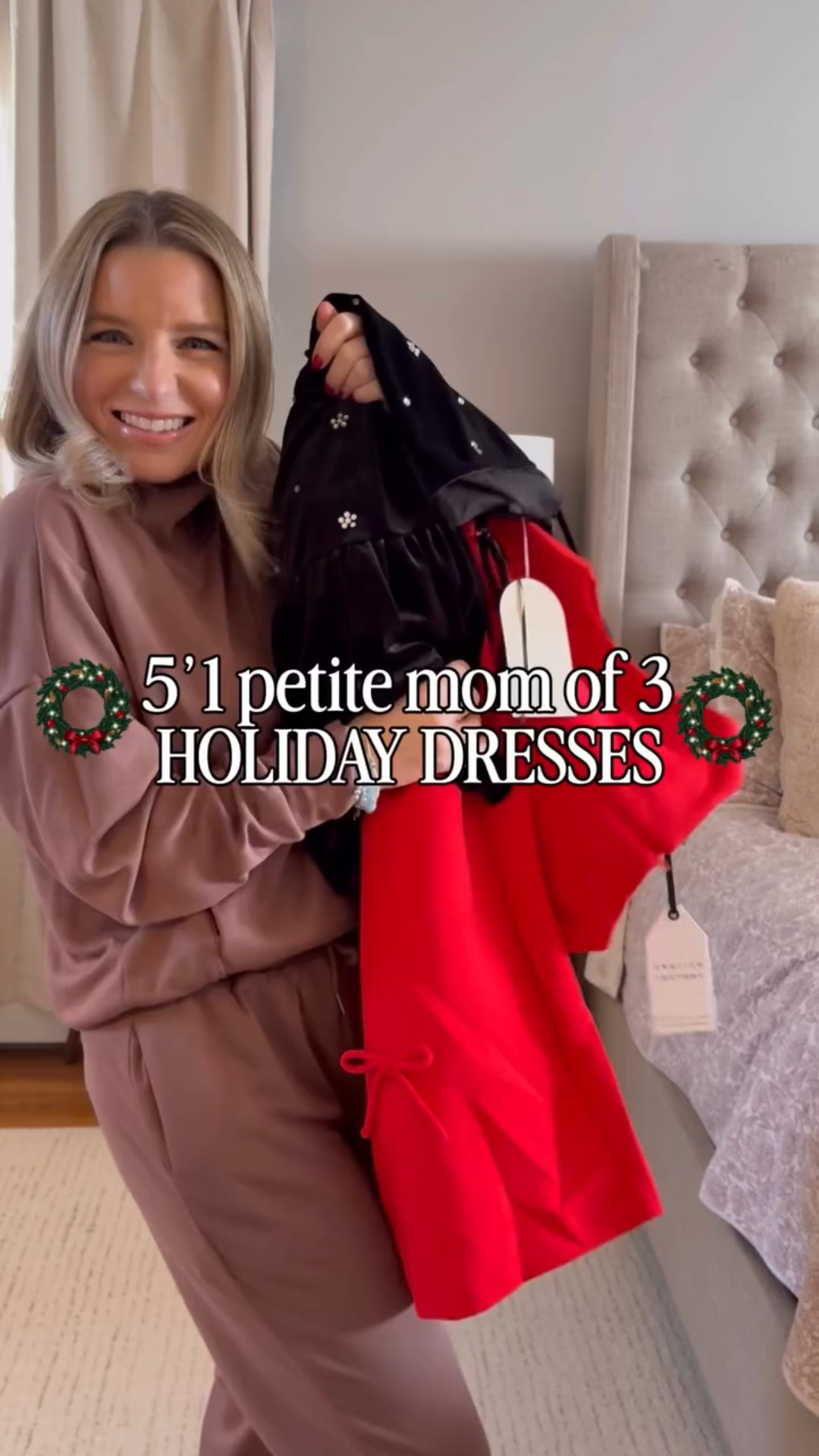STUNNING! I’m at a loss for words with these dresses from @shop.confete ✨ 🌲 🪩 

Comment HOLIDAY for a 🔗! 

#ad #letsdressup #confete #holidaydress #petiteholiday petitedress NYE nyedress petitestyle petite accessories holidayaccessories dress red dress sparkly dress
