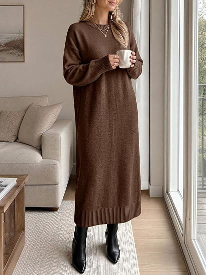 Amazon fall sweater dresses under $50 are one of my favorite ways to look instantly put together without overthinking the outfit 🍂🤎 These cozy knit dresses are so easy with knee-high boots, a simple bag and gold jewelry, and they work for everything from coffee dates and brunch to work, church, Thanksgiving dinner or fall family photos. Affordable, comfy and seriously cute for the whole season. #AmazonFashion #AmazonFinds #AmazonStyle #AmazonFallFashion #AmazonFashionFinds #AmazonSweaterDress #SweaterDress #FallSweaterDress #FallDresses #FallFashion #FallStyle #FallOutfit #FallOutfits #FallOutfitIdeas #AutumnFashion #AutumnStyle #CozyFallStyle #CozyOutfit #SweaterWeather #FallWardrobe #FallWardrobeEssentials #AffordableFashion #AffordableStyle #BudgetFashion #Under50 #Under50Finds #FashionUnder50 #AmazonUnder50 #AmazonDeals #AmazonMustHaves #AmazonFavorites #KnitDress #CableKnitDress #OversizedSweaterDress #MidiSweaterDress #MiniSweaterDress #LongSleeveDress #NeutralOutfit #FallNeutrals #BrownDress #CreamDress #BootSeason #KneeHighBoots #AnkleBoots #FallBrunchOutfit #ChurchOutfit #ThanksgivingOutfit #FamilyPhotoOutfit #FallWorkOutfit #DateNightOutfit #CasualChic #CozyChic #FallFashionInspo #AmazonFallFinds #FallShopping 

 #LTKSeasonal #LTKU #LTKSaleAlert