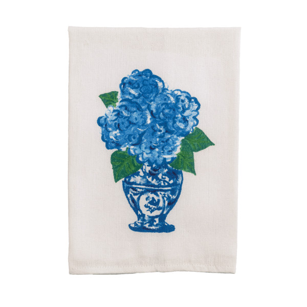 Painted Hydrangea Towel | Mud Pie