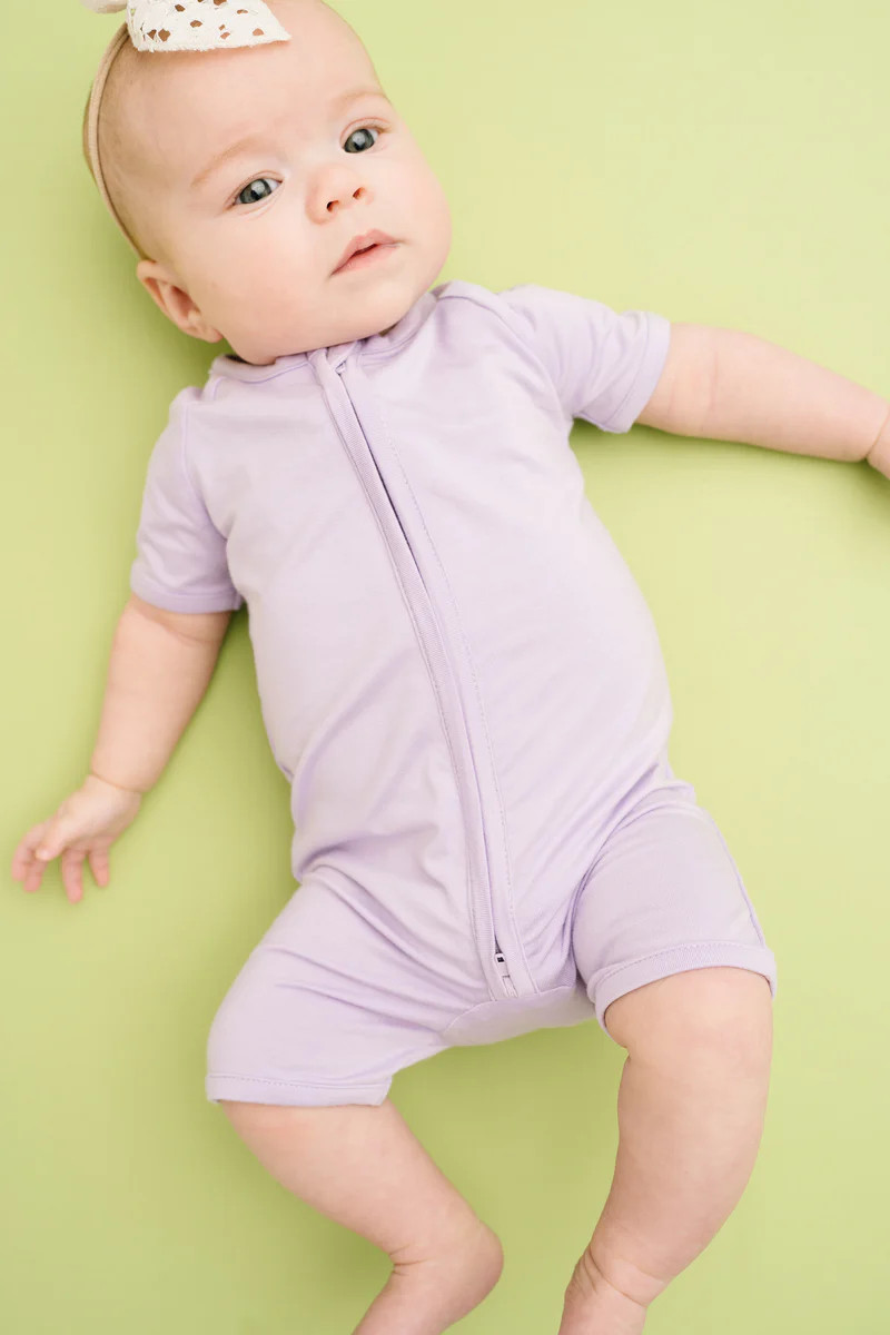 Lilac Bamboo Short Romper | Little One Shop Co