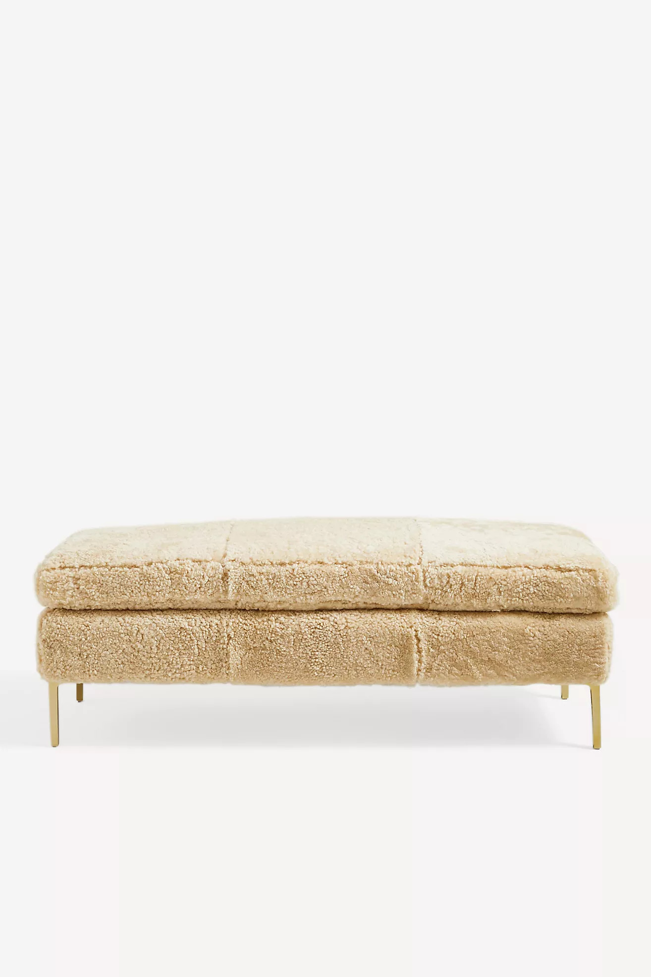 Shearling Bouclé Edlyn Bench | Anthropologie (US)