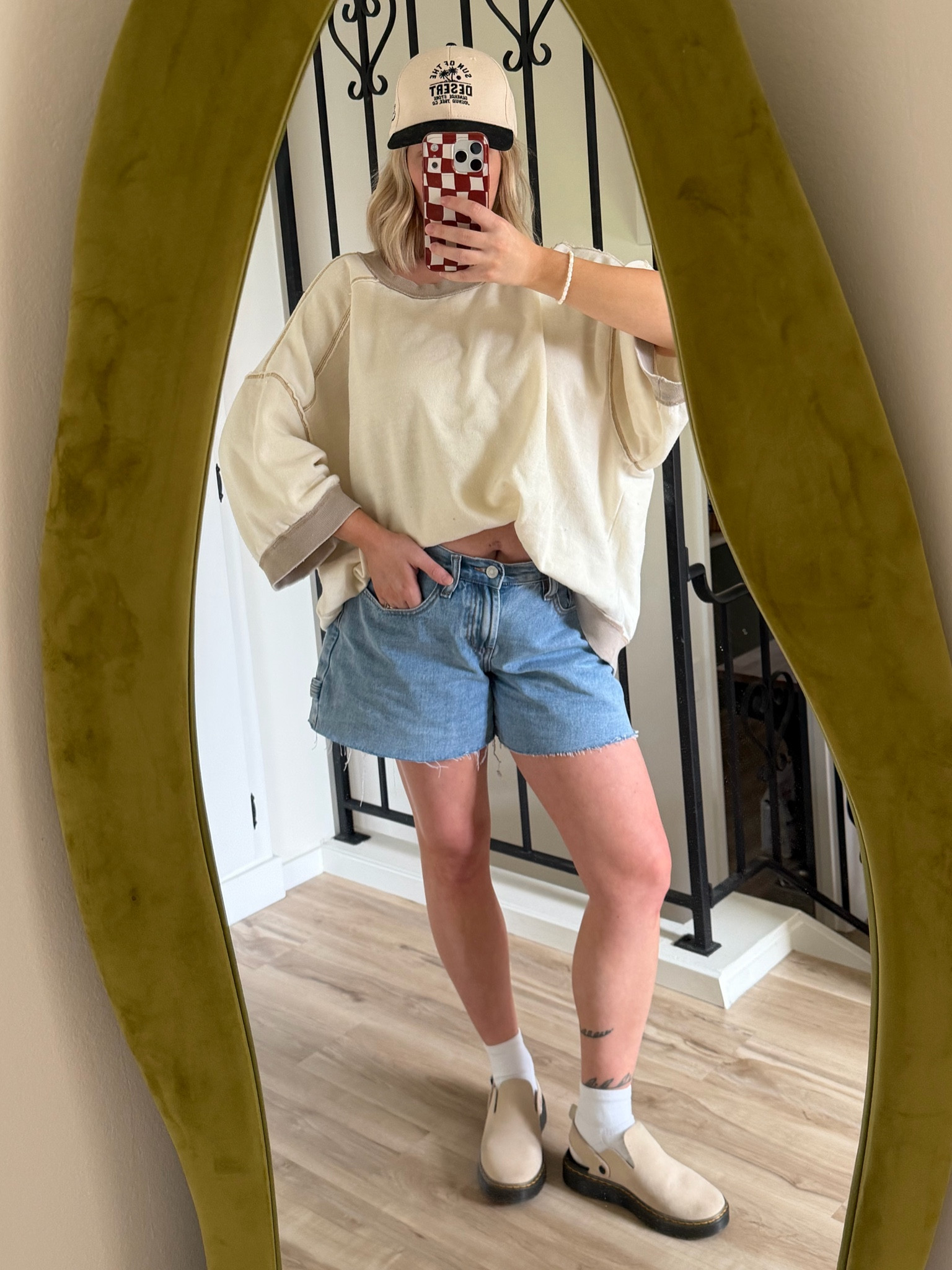 first denim shorts moment postpartum but these are INCREDIBLE and so flattering! I ordered 1 size up 

#LTKmomlife #LTKootd #LTKgrwm