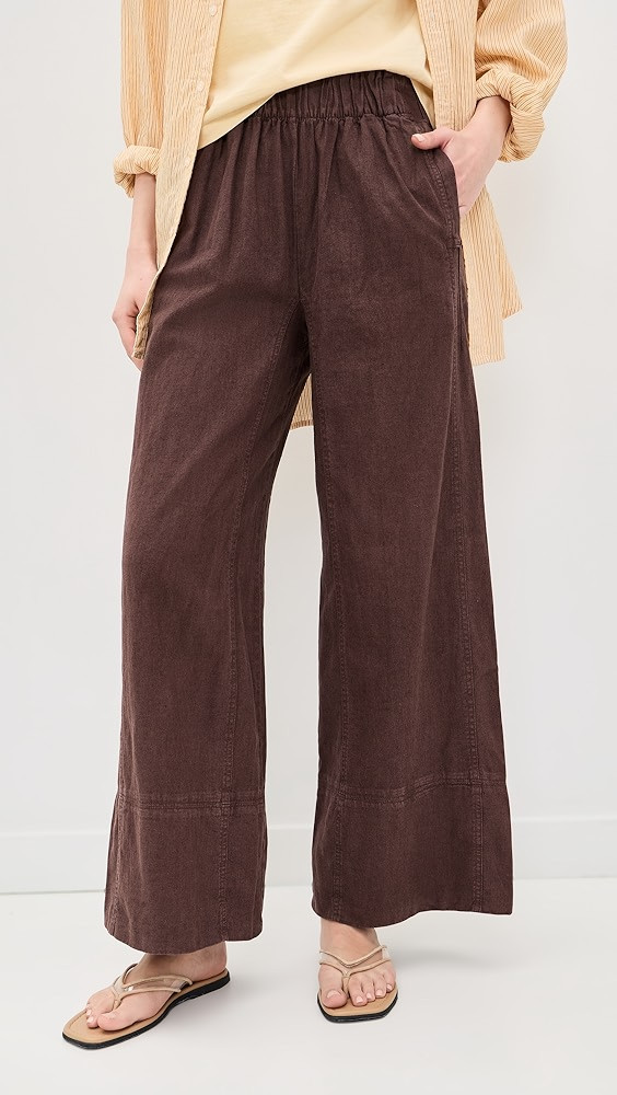 Free People Days End Linen Pull On Pants | Shopbop | Shopbop