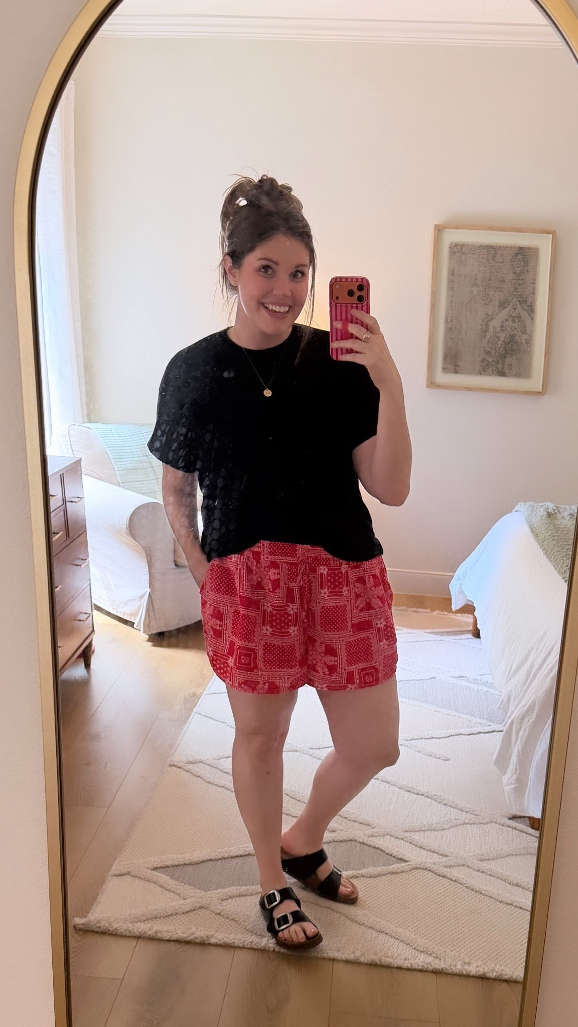 Comfy summer outfit!
......:
Bandana shorts 4th of July outfit 4th of July shorts outfit idea size 14 shorts size 14 outfit midsize fashion tall fashion black tee cotton tee crew neck tee Madewell dupe Madewell shorts Birkenstocks sandals casual outfit idea casual summer outfit summer outfit idea summer look summer trends Amazon fashion target fashion target shorts old navy tee old navy shirt vintage shirt vintage tee tunic tee

#LTKMidsize #LTKPlusSize #LTKootd