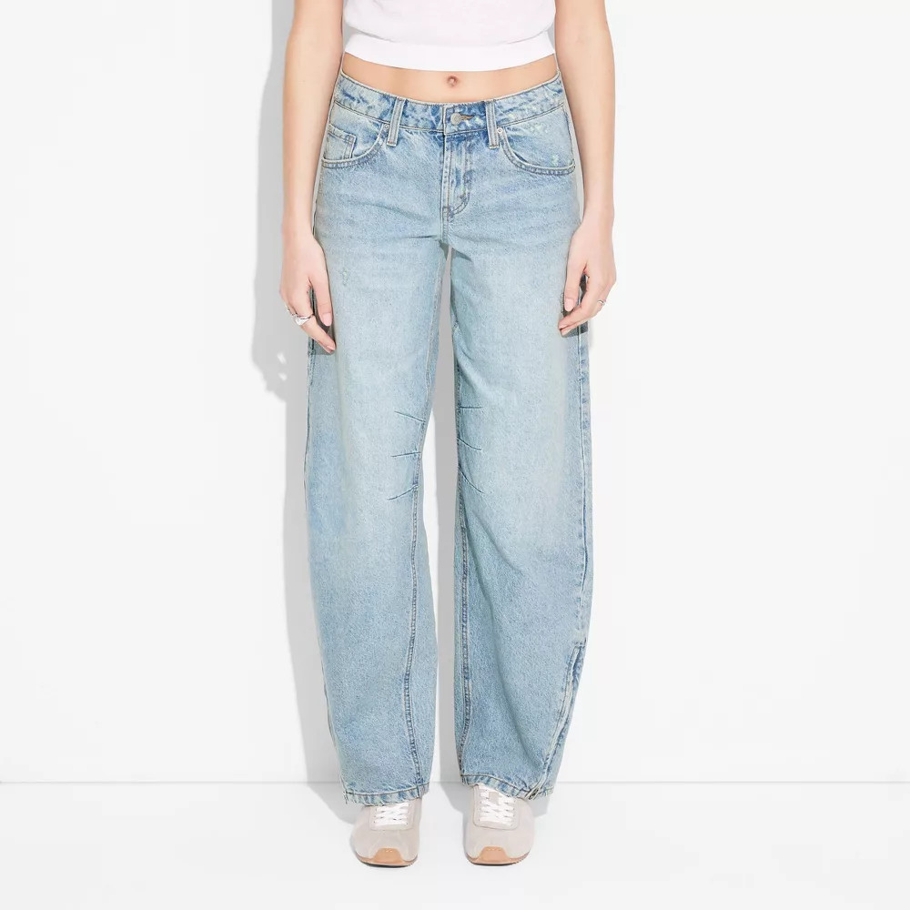 Women's Low-Rise Barrel Jeans - Wild Fable™ | Target