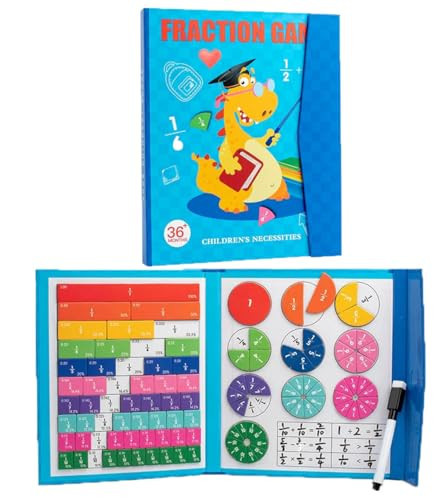 Magnetic Fraction Educational Puzzle, 110 Pcs Magnetic Fraction Puzzle for Elementary School, Fraction Circles Set, Fractions Manipulatives Learning Games, Toys for Kids Students Homeschool Supplies | Amazon (US)