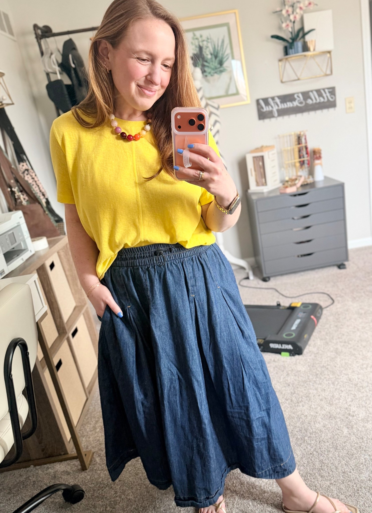 Pulled out a skirt and sandals for today for the nice weather!  This top is thrifted and the skirt is older from Walmart.

#LTKWorkwear #LTKootd #LTKOver40