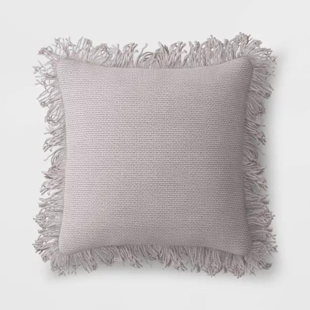 Basketweave Outdoor Throw Pillow Gray - Threshold™ | Target