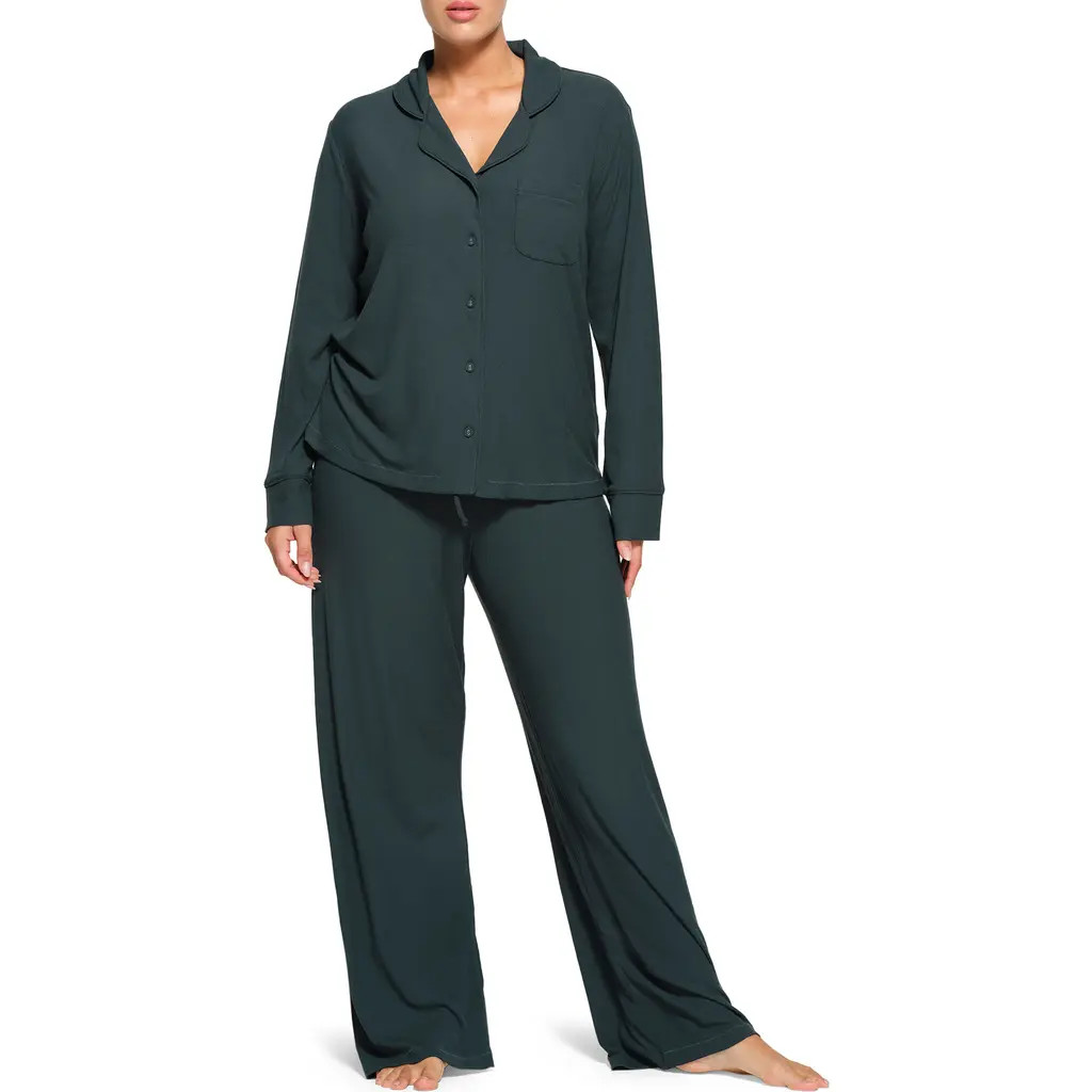 SKIMS Soft Lounge Rib Sleep Set in Cypress at Nordstrom, Size Small | Nordstrom