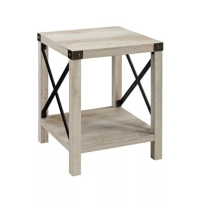 Sophie Rustic Farmhouse X Frame Side Table - Saracina Home | Target