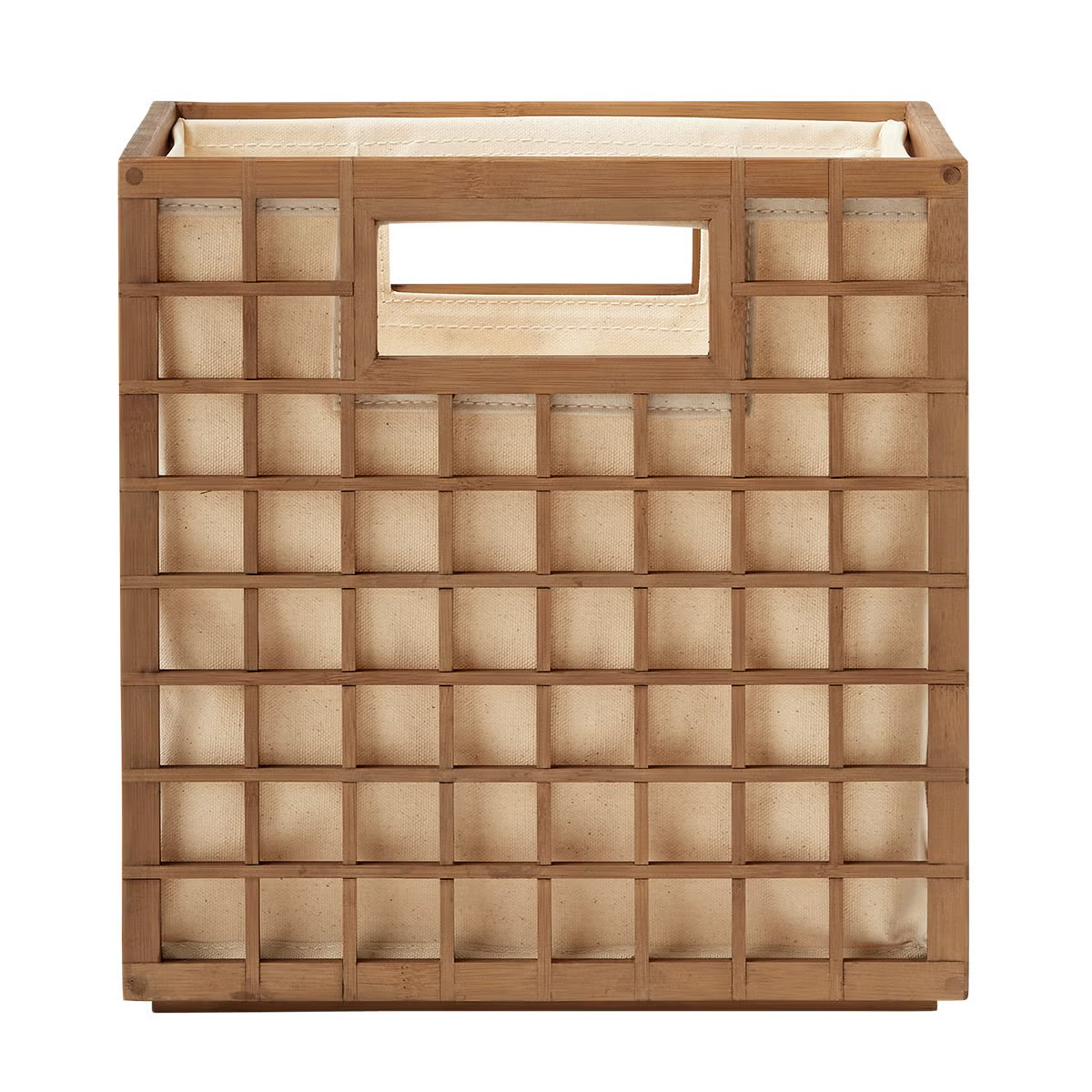 The Container Store Shoji Handled Cube With Liner | The Container Store