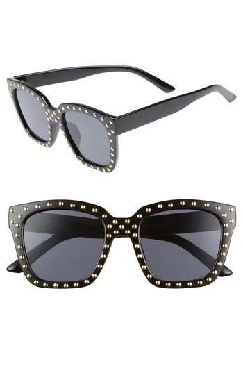 Women's Bp. Studded Square Sunglasses - Black/ Gold | Nordstrom