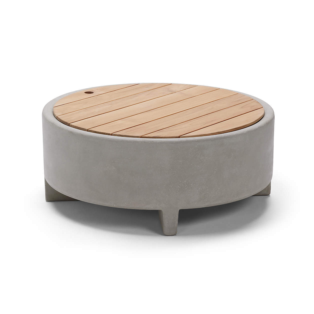 Neighbor Rook Round Charcoal Natural Gas Fire Table + Reviews | Crate & Barrel | Crate & Barrel