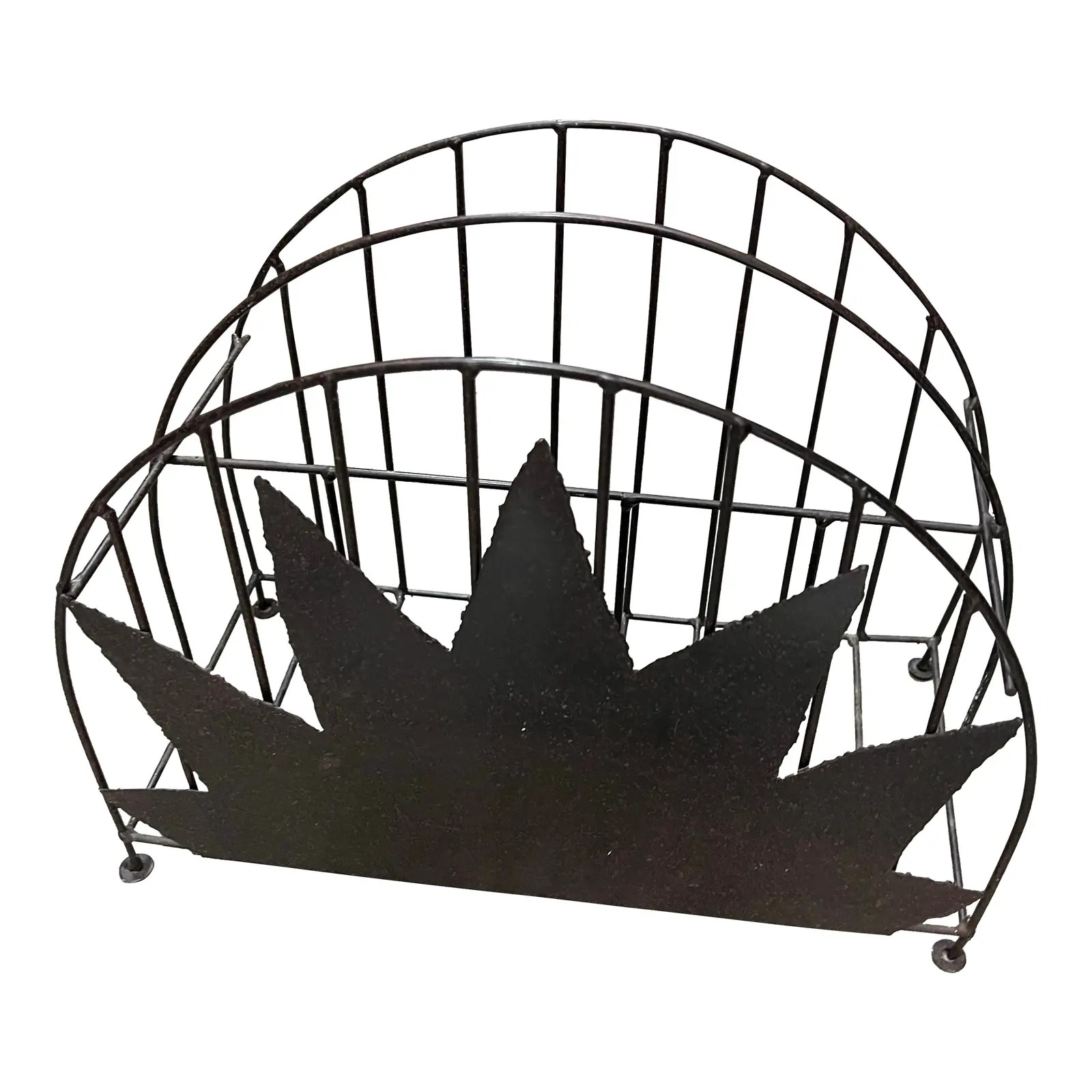 Vintage Rising Sun Metal Magazine Rack | Chairish